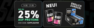 ESN protein promotion with up to 25% discount and new products