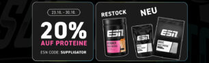 ESN Proteine met 20% korting en de lancering van de nieuwe ESN Basic Whey