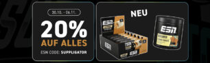 20% korting op alles bij ESN + lancering van de nieuwe Designer Bar Cinnamon Cereal