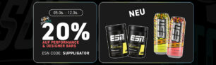 20% bij ESN Performance & Designer Bars promotie + Gouden Designer Bar verloting