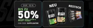 Tot 50% korting op eten, vegan & samples bij ESN + lancering van vele producten en bundels